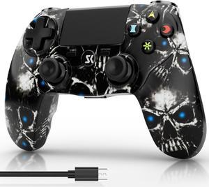 ISHAKO Wireless Controller For PS4/PC Windows,Double Shock, 6-Axis Gyro Sensor, High Performance gamepad -Black