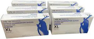 TRICARE MEDICAL Nitrile Exam Gloves, Chemo Drug Tested, 4.3 Mil, Deep Blue, 6 Boxes of 100 XL TRICARE MEDICAL Nitrile Exam Gloves, Chemo Drug Tested, 4.3 Mil, Deep Blue, 6 Boxes of 100 XL