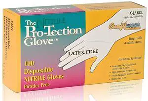 COMFITWEAR Blue Nitrile Disposable Gloves Powder Free Textured 5 Mil Thickness Latex Free Food & Safety Glove (Large) 100 Pcs