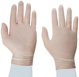 COMFITWEAR Disposable Latex Gloves, Powder Free (Size medium, 100 gloves per box)
