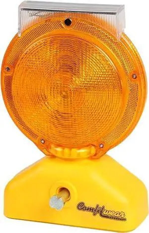 COMFITWEAR Barricade Light with Photocell 2-Sided Visibility UV Coated Safety Traffic Signal Light, Flashing Yellow Beacon Light for Car, Truck, Trailer, Boat, Warehouse, Parking Lot (1)