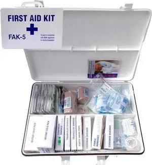 COMFITWEAR First Aid Emergency Kit Minor Emergencies ANSI Compliant Weatherproof Plastic Case (FAK 5- For 50 Persons)