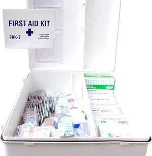 COMFITWEAR First Aid Emergency Kit Minor Emergencies ANSI Compliant Weatherproof Plastic Case (FAK 7 - For 100 Persons)