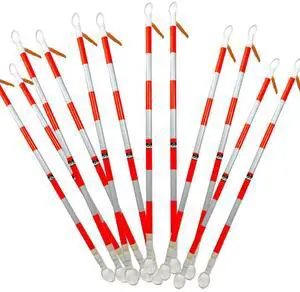 COMFITWEAR Delineator Safety Cone Sticks Traffic Safety for Hazards Road Work Construction Parking Lots Driveways Assorted Packs (12)