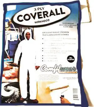 COMFITWEAR 3 Ply Coverall Suit, with Hood (Size 2X-large , 1 pc)