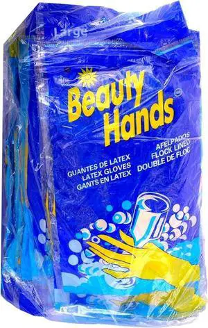 COMFITWEAR BeautyHands Premium Rubber Cleaning Gloves (PACK OF 12)