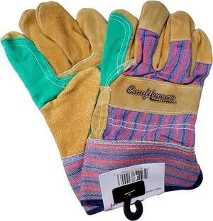 Double Palm Split Leather Gloves, (1 Dozen)