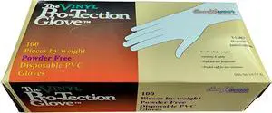 COMFITWEAR Box of 100 Gloves VINYL Powder Free Sheer (.005 Gauge) Seamless Vinyl Disposable Glove Fits Either Hand (X-Large ,Pack of 1 ,100 Count Gloves)
