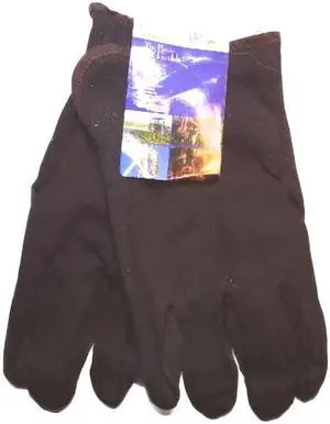 COMFITWEAR Comfort Lined 14oz Brown Jersey with Red Fleece Lined Gloves Cold Weather Knit Gloves Value Pack  (PACK OF 12)