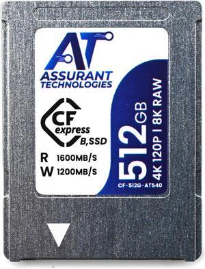 Assurant 512GB CFexpress Type-B Memory Card 8K60p 4k120p RAW Nikon Canon CF-512G-AT540