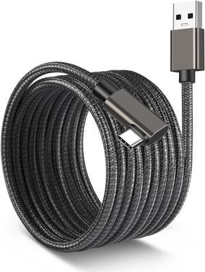 ZVTE 16ft Link Cable for Oculus Quest 1/2 Accessories, VR Headset Cable with Separate Charging Port, USB 3.0 to USB C High-Speed PC Data Transfer Charging Cord for Gaming PC 16 ft