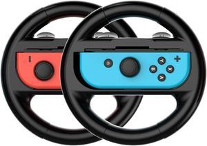 ZVTE 1PAIR Game Steering Wheel for Nintendo Switch Wheel, Family Game Use Accessories Compatible with Switch JoyCon Controllers Black