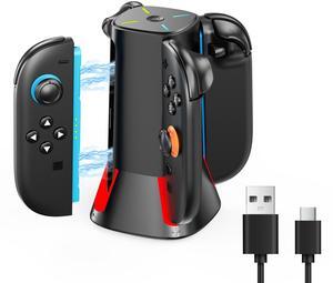 ZVTE Charging Dock for Nintendo Switch 2 Controller, 4 in 1 Charging Dock Charger for JoyCon Controllers Switch Accessory, Station with Multiple RGB Light, Family Game Night & Travel Essentials