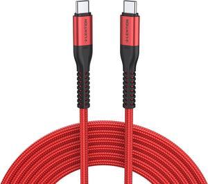 PHILIPS USB-C to USB-C Premium Braided Charging Cable, 6 Ft Long Cord, 60W,  USB-IF Certified, Compatible w/iPad Pro, MacBook Pro, Nintendo Switch