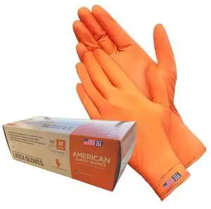 American Safety Glove Disposable Latex Low Protein Natural Rubber Non-Allergy 7 MIL 1PK (100 Gloves) Medium 2 Boxes American Safety Glove Disposable Latex Low Protein Natural Rubber Non-Allergy 7 MIL 1PK (100 Gloves) Medium 2 Boxes
