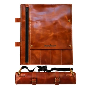 Blade Guard Chef Knife Roll Bag | Premium Leather, 5 pocket Blade Guard Chef Knife Roll Bag | Premium Leather, 5 pocket