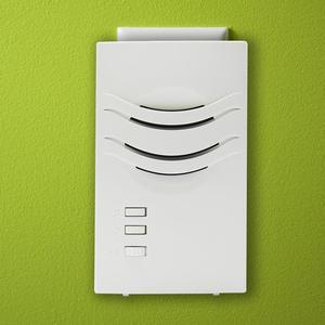 IQ America WD1154 Wireless Plugin Contemporary Door Chime Door Bell Receiver ONLY 3 Melody Notes Westminster Chime Volume Control 150 foot Range Simple Installation Use Anywhere RV Cabin Office! White