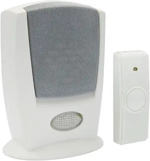 IQ America WD6010 Wireless Battery Operated Portable Visual Strobe and Audible Chime Alert 1 Button 4 Note Big Ben Clarinet Sax 300 Foot Range Hearing Impaired Use Anywhere!