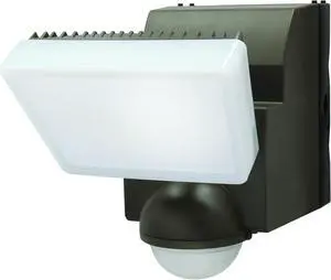 IQ America LB1850BZ 500 Lumen Battery Operated LED Motion Security Flood Light Wall Eave Universal Mount Indoor Outdoor Closet Shed Storage Attic Workshop Garage Barbeque Safe Light Bronze - OEM