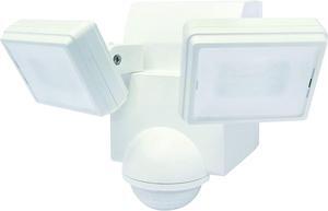 IQ America LB1870QWH 700 Lumen Battery Operated LED Motion Security Flood Light w L-Bracket  Universal Mount Indoor Outdoor Closet Shed Storage Attic Workshop Garage Safe Barbeque Light WH