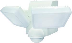 IQ America LB1880 800 Lumen Battery Operated LED Motion Security Flood Light Wall Eave Universal Mount Indoor Outdoor Closet Shed Storage Attic Workshop Garage Safe Barbeque Light White/Bronze