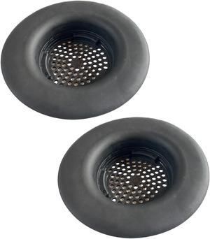 FLI Products Flex Strainer DPFS1111-2 Kitchen Sink Strainer Fits All 3-1/2 Drains and Disposals, 5-1/4 Diameter, USA MADE Thermoplastic Material Black (2PK)