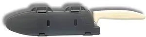 BladeGuard KnifeSafe Knife Blade Case Protective Cutlery Cover Edge Guard Sheath, Safely Store and Transport Kitchen Camping Hunting Sports RV Dishwasher Safe for Chef's & Home Cooks 8in Gray
