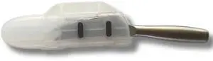 BladeGuard KnifeSafe Knife Blade Case Protective Cutlery Cover Edge Guard Sheath, Safely Store and Transport Kitchen Camping Hunting Sports RV Dishwasher Safe for Chef's & Home Cooks 4in Clear