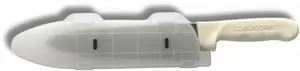 BladeGuard KnifeSafe Knife Blade Case Protective Cutlery Cover Edge Guard Sheath, Safely Store and Transport Kitchen Camping Hunting Sports RV Dishwasher Safe for Chef's & Home Cooks 10 in Clear