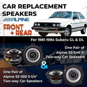 Car Speaker Replacement fits 1981-1984 for Subaru GL, DL  sedan