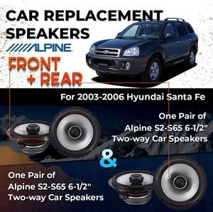 Car Speaker Replacement fits 2003-2006 for Hyundai Santa Fe w/o Monsoon system