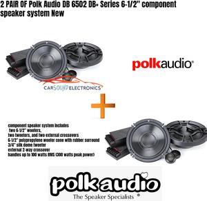 2 PAIR OF Polk Audio DB 6502 DB+ Series 6-1/2" component speaker system
