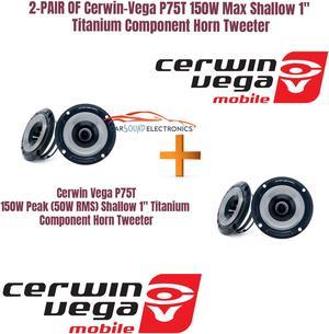 P75T - 1 100W Max / 50W RMS Shallow Titanium Component Horn Tweeter -  Cerwin Vega