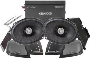 Kenwood P-HD2R Rear Audio Kit for Select 2014-up Harley-Davidson Motorcycles  Includes a 2-Channel Amp and 6"x9" Bag Speakers