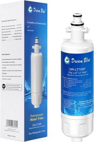469690 ADQ36006101 Refrigerator Water Filter, Replacement for LG® LT700P, Kenmore® 9690, 46-9690, 469690, ADQ36006102, LT700PC, WSL-3, LFXS30766S, LFXC24726D, Pack of 1