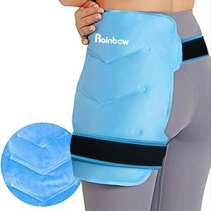 Hip Ice Pack Wrap After Surgery, Reusable Cold Pack for Bursitis Hip Replacement Surgery, Hip Flexor Pain, Gel Ice Packs for Injuries by Hot Cold Compress Therapy, Ice Pack Wrap for Sciatica