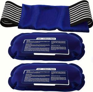 3-Piece Set Reusable Hot And Cold Therapy Gel Wrap Support Injury Recovery, Alleviate Joint And Muscle Pain, Rotator Cuff, Knees, Back