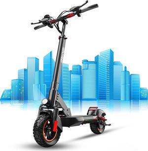 iENYRID Electric Scooter for Adult with Seat, 600w Motor(800w Peak Power), 28mph Top Speed, 25miles Range, 10'' Off Road Tire, Dual Suspension & Brake System Foldable Commuter E Scooter