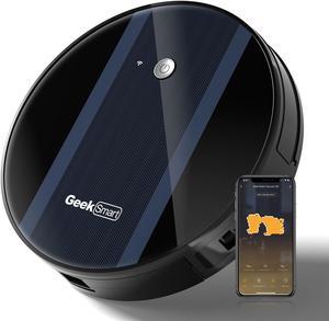 Geek Smart Robot Vacuum Cleaner G6, Ultra-Thin, 1800Pa Strong Suction, Automatic Self-Charging, Wi-Fi Connectivity, App Control, Custom Cleaning, 100mins Run Time