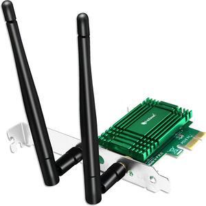 WiFi 6 PCIE Wireless Network Adapter for Windows 11, 10 64bit, Linux Kernel 5.1+ Desktop PCs, for Gaming and Video Streaming, 2.4GHz 574Mbps and 5GHz 2400Mbps, Intel WiFi 6 AX200NGW (AX3000)