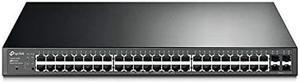 TP-Link 48 port gigabit PoE switch | 48 PoE+ Port @384W, w/ 4 SFP Slots | Smart Managed | Limited Lifetime Protection | Support L2/L3/L4 QoS, IGMP and LAG | IPv6 and Static Routing (T1600G-52PS)