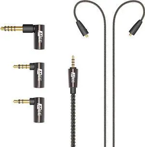 MEE audio Universal MMCX 2.5mm Balanced Audio Cable with 3.5mm Balanced, 4.4mm Balanced, and 3.5mm Stereo Adapter Set for Astell&Kern, FiiO, Sony, HiFiMan, and Other Balanced Sources