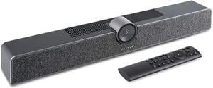 Enther&MAXHUB - 4K Video Conference System - Camera, Microphone, and Speaker Bar for Small & Medium Conference Rooms- Presenter Tracking, NoiseBlock AI, Autoframing Wide Angle
