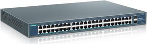 YuanLey 48 Port Gigabit PoE Switch Unmanaged with 2 1000Mbps SFP Uplink, 50 Port 802.3af/at 800W High Power PoE+ Network Switch, Metal Rackmount Power Over Ethernet Switch