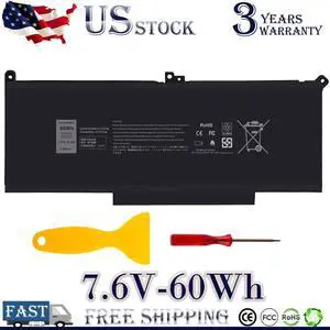 F3YGT DM3WC Battery For Dell Latitude 12 7280 7290 13 7380 7390 14 7480 7490