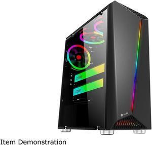 Bgears b-Vigor RGB Mid Tower with Front RGB Light and Side Tempered Glass (BG01879)