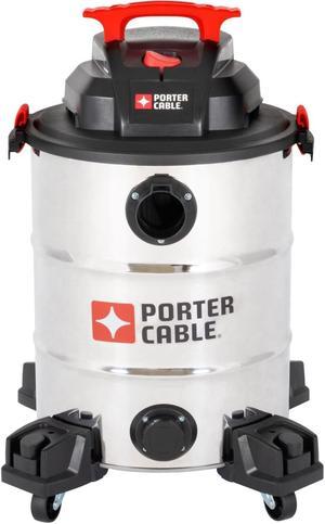 Porter-Cable 10 Gallon 6.5 Peak HP Stainless Steel Wet/Dry Vac Shop Vacuum