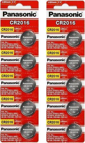 10 x PANASONIC CR 2016 CR2016 CR-2016 LITHIUM COIN CELL Button Battery Exp 2030