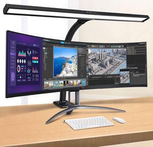 LED Desk Lamp, Architect Clamp Task Table Lamp, 20W Super Bright Extra Wide Area Drafting Work Light, 4 Color Modes, 5 Brightness Levels - Great for Workbench, Office, Studio, Reading, Monitor