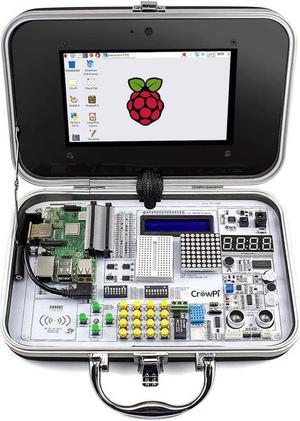 ELECROW Crowpi Raspberry Pi 4 3 b 3b+ 4b+ Kit Raspberry Pi Learning Programming Kit with Sensors - Advanced Version